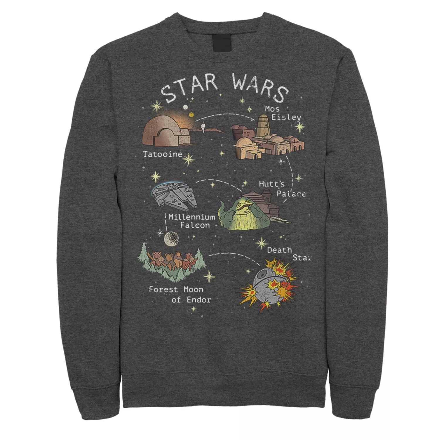 

Мужской свитшот Story Map Star Wars