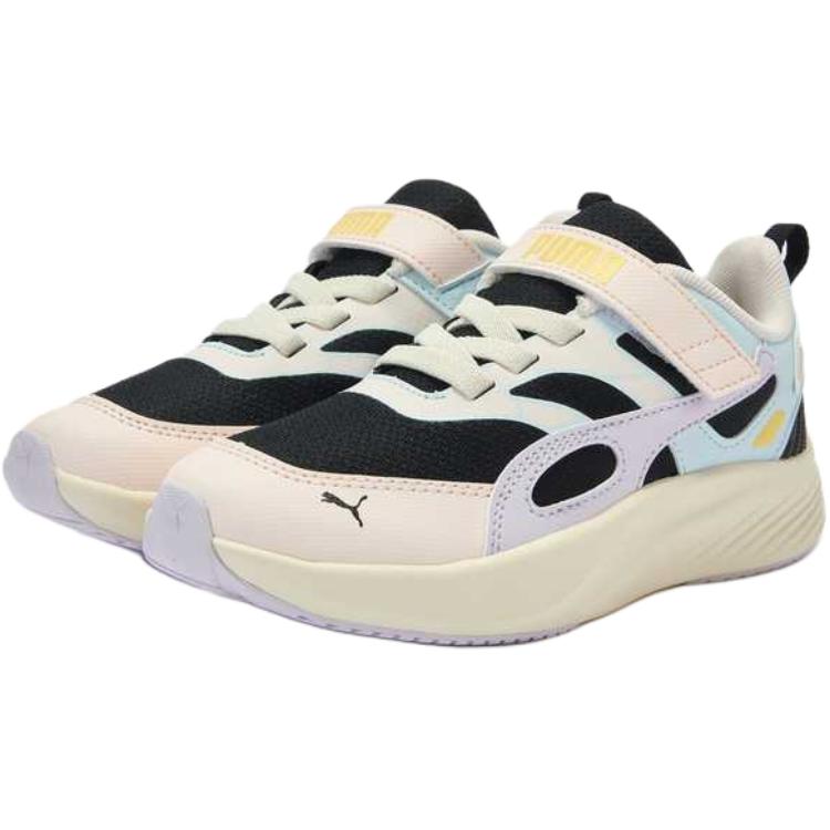 PUMA Pounce Lite нескользящие низкие детские повседневные туфли beige black — фото 4