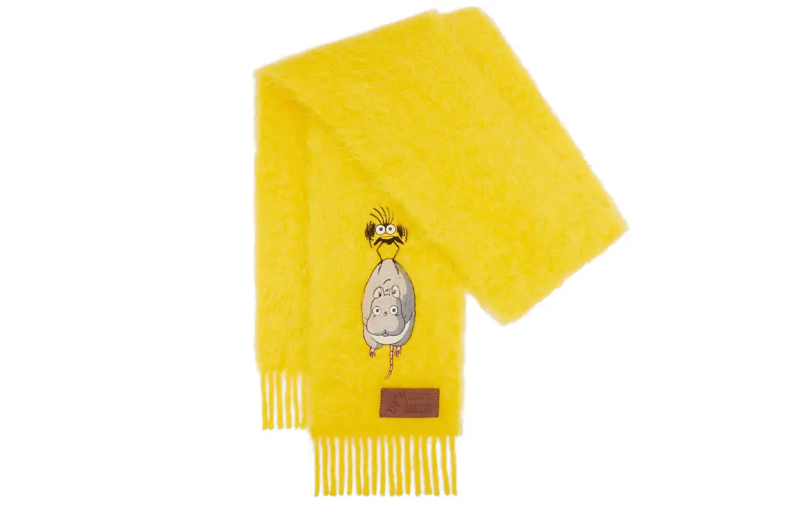 

LOEWE Вязаный шарф женский желтый, Yellow