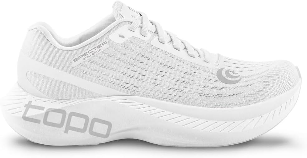 

Мужские беговые кроссовки Topo Athletic Specter с комфортной легкой конструкцией и перепадом пятка-носок 5 мм, спортивная обувь для бега по шоссе, белый/серый