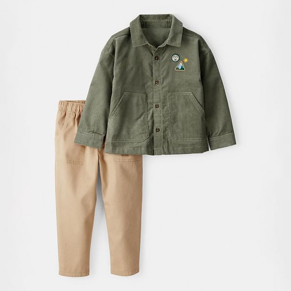 

Детский комплект для мальчика: топ и штаны на пуговицах Carter'S