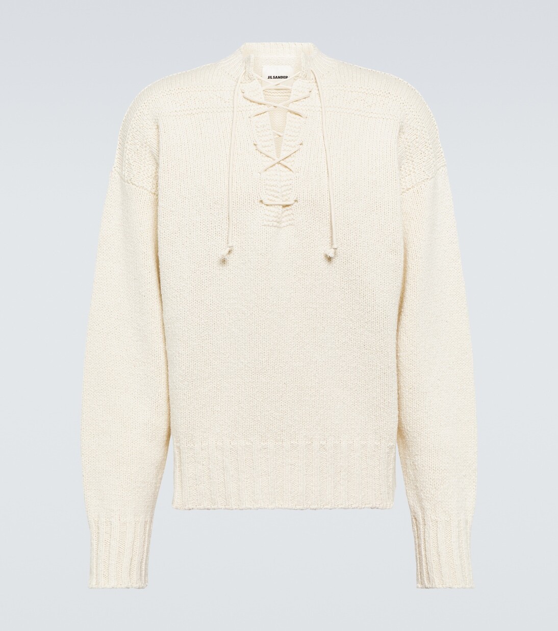 

Свитер из шерсти и шелка Jil Sander, белый