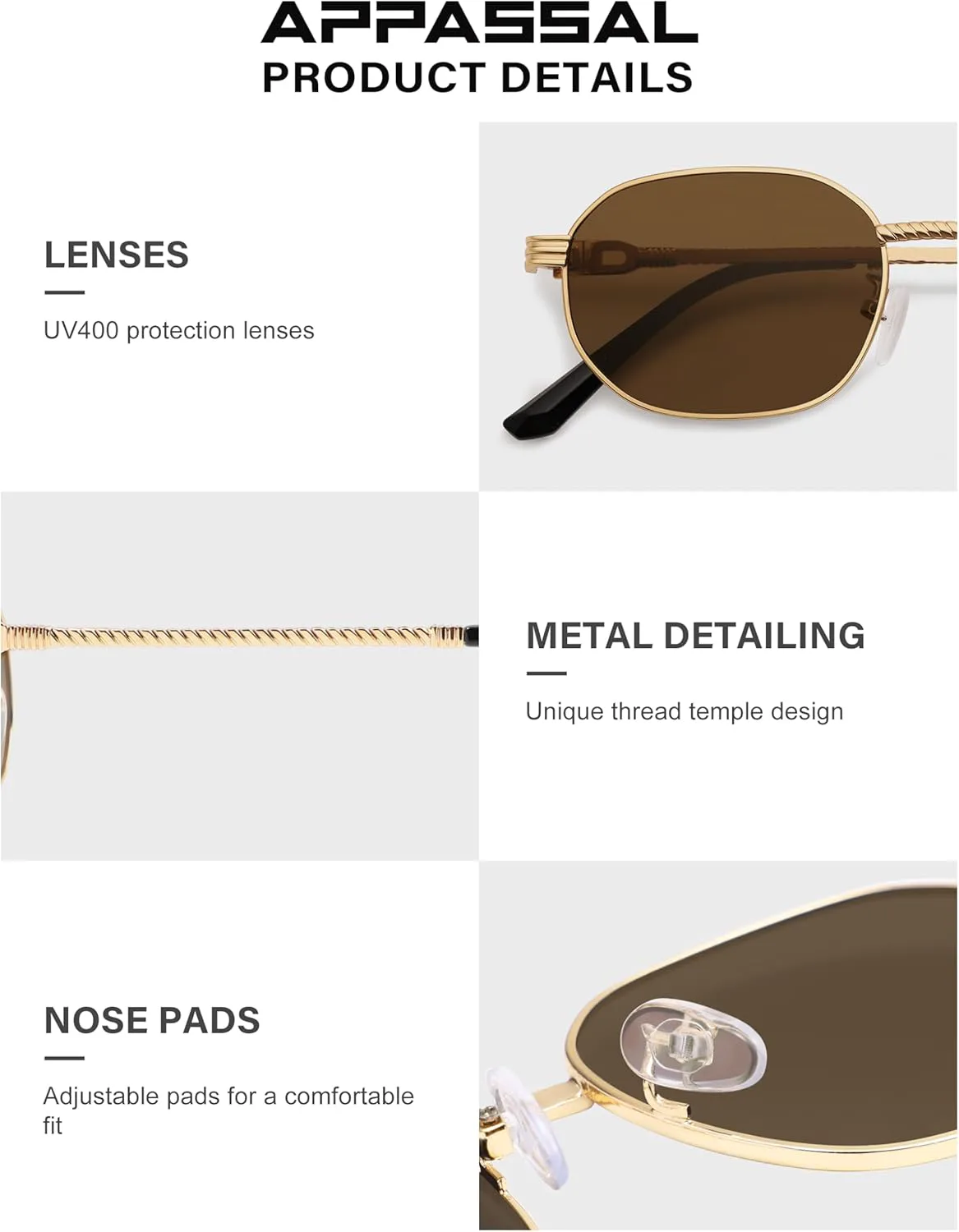 

Ретро овальные солнцезащитные очки для женщин в стиле Y2k 90-х, модные узкие маленькие металлические солнцезащитные очки AP3726 Appassal, C2 Gold/Gradient Brown