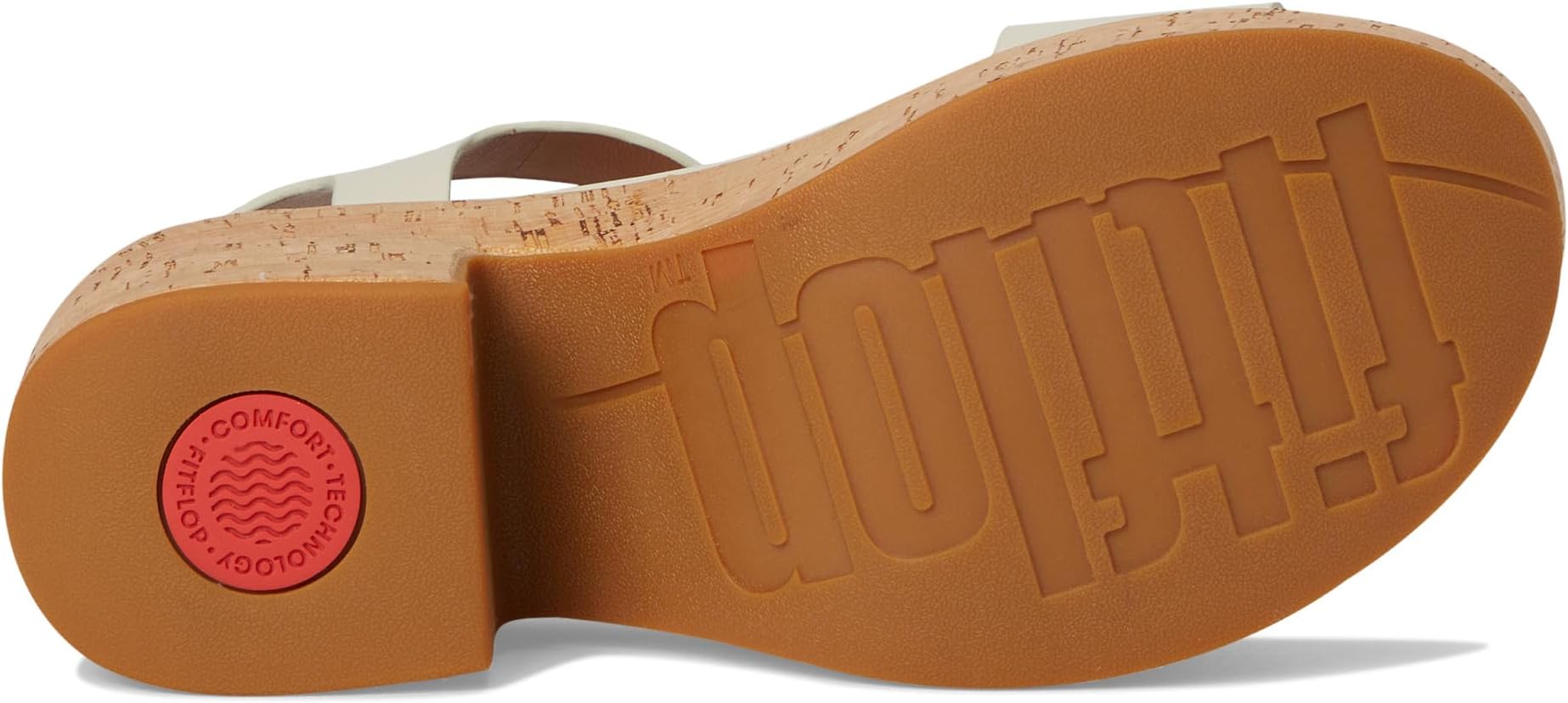 Сандалии FitFlop Platfforms Leather/Cork Heeled Ankle-Strap Sandals, цвет Paris Beige — фото 3
