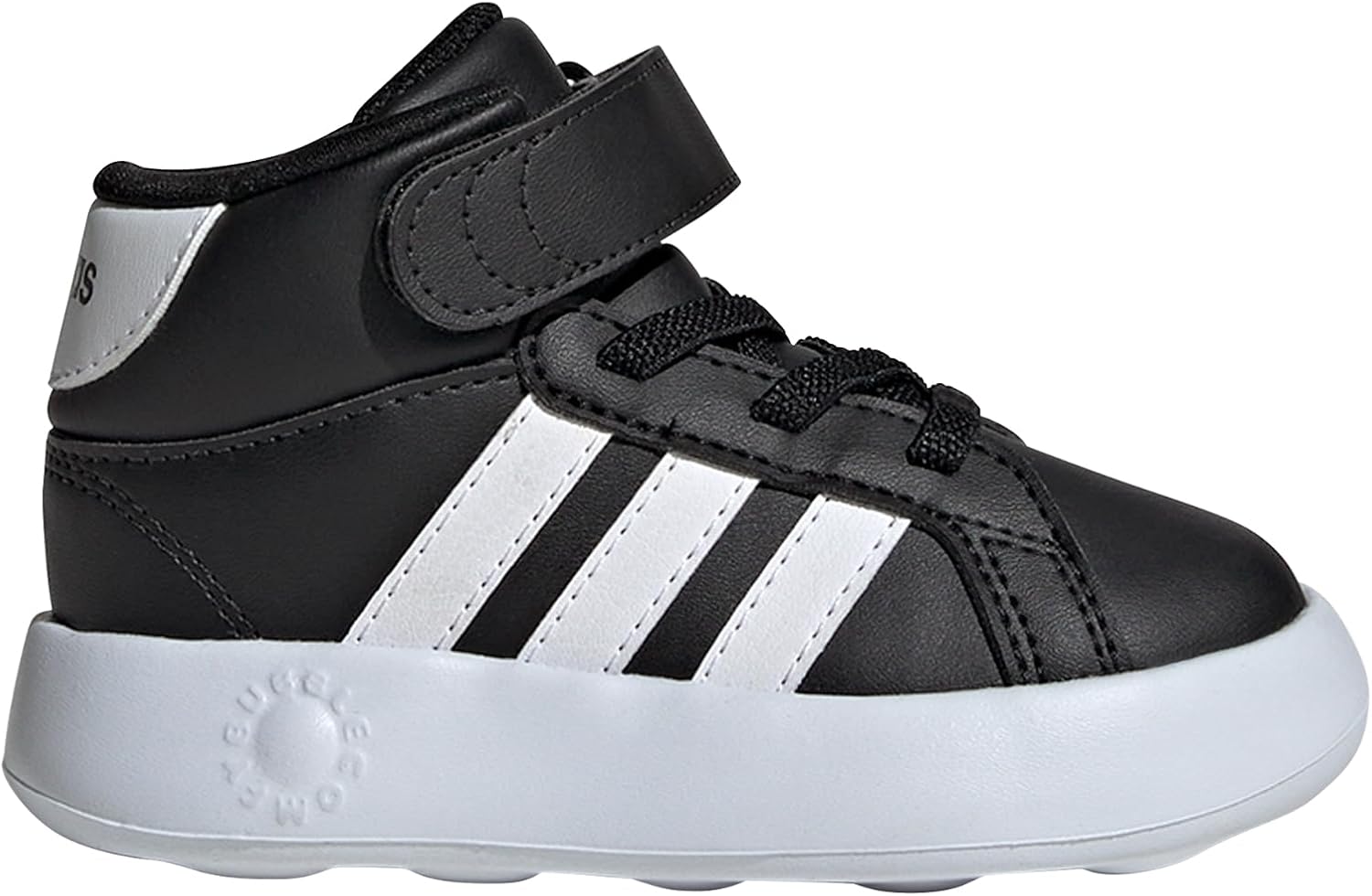 Детские кроссовки adidas Grand Court Mid Top унисекс, белый/черный — фото 2