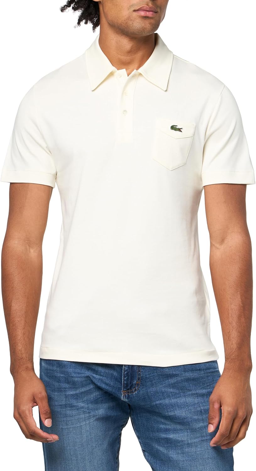 Поло Lacoste, мужское, теннисное, Off-White