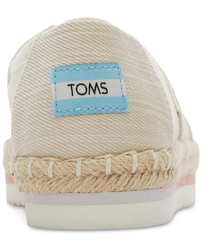 Женские слипоны-эспадрилья на платформе Alpargata TOMS, белый — фото 3