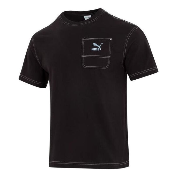 

Футболка logo pocket t-shirt 'black' Puma, черный