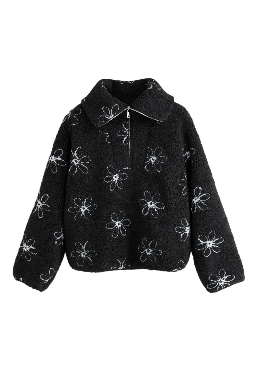 

Джемпер Next Fleece jumper, Black Flower/Black