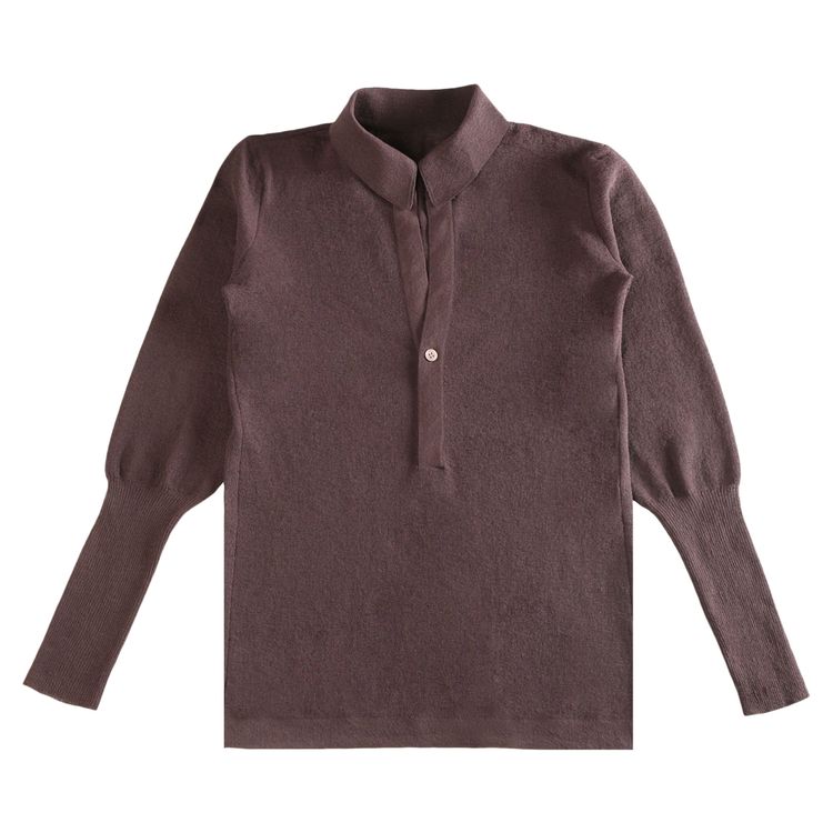 

Рубашка Issey Miyake Knit Shirt 'Nasu Brown', коричневый