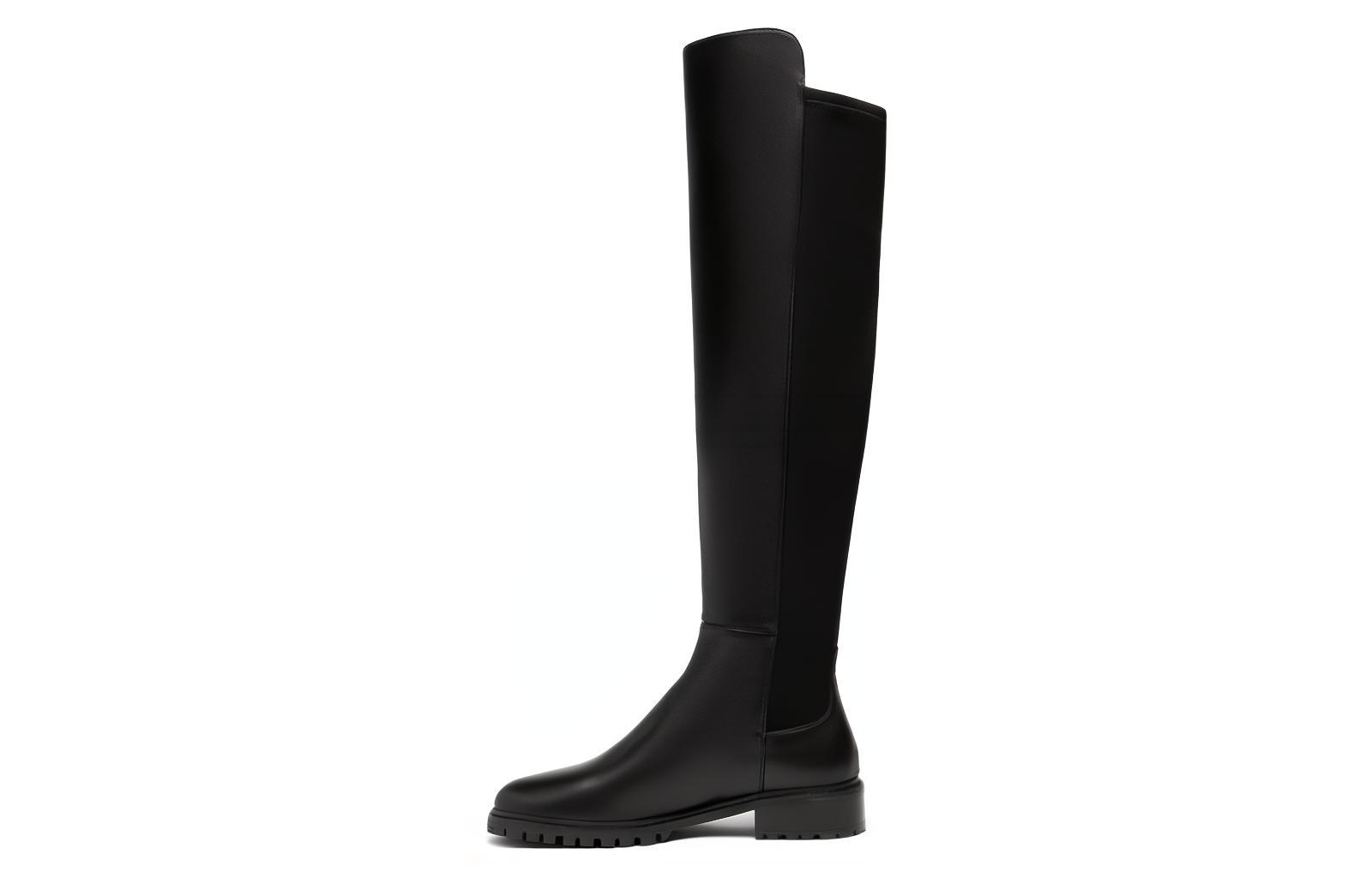 SW 5050 CITY Ботфорты высотой до колена 3 см Женские Черные Наппа Stuart Weitzman — фото 2