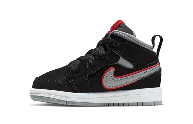 

Сандалии Jordan 1 Mid Black Particle Grey Gym Red TD