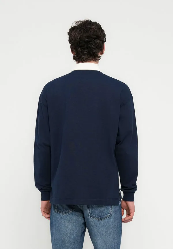 Свободная регбийная футболка с логотипом флага и толстовкой Tommy Hilfiger, Navy — фото 3