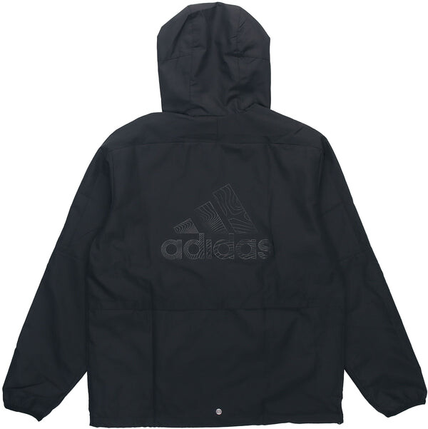 Куртка Men's adidas Mh Lite Wvjkt Athleisure Casual Sports Hooded Solid Color Woven Jacket Autumn Black, черный — фото 2