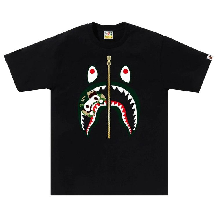 

Футболка BAPE ABC Camo Milo Shark Tee, Black/Green
