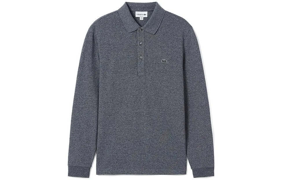 Футболка-поло мужская с воротником, умеренно прямой крой LACOSTE, E8G/Lunar Eclipse Gray