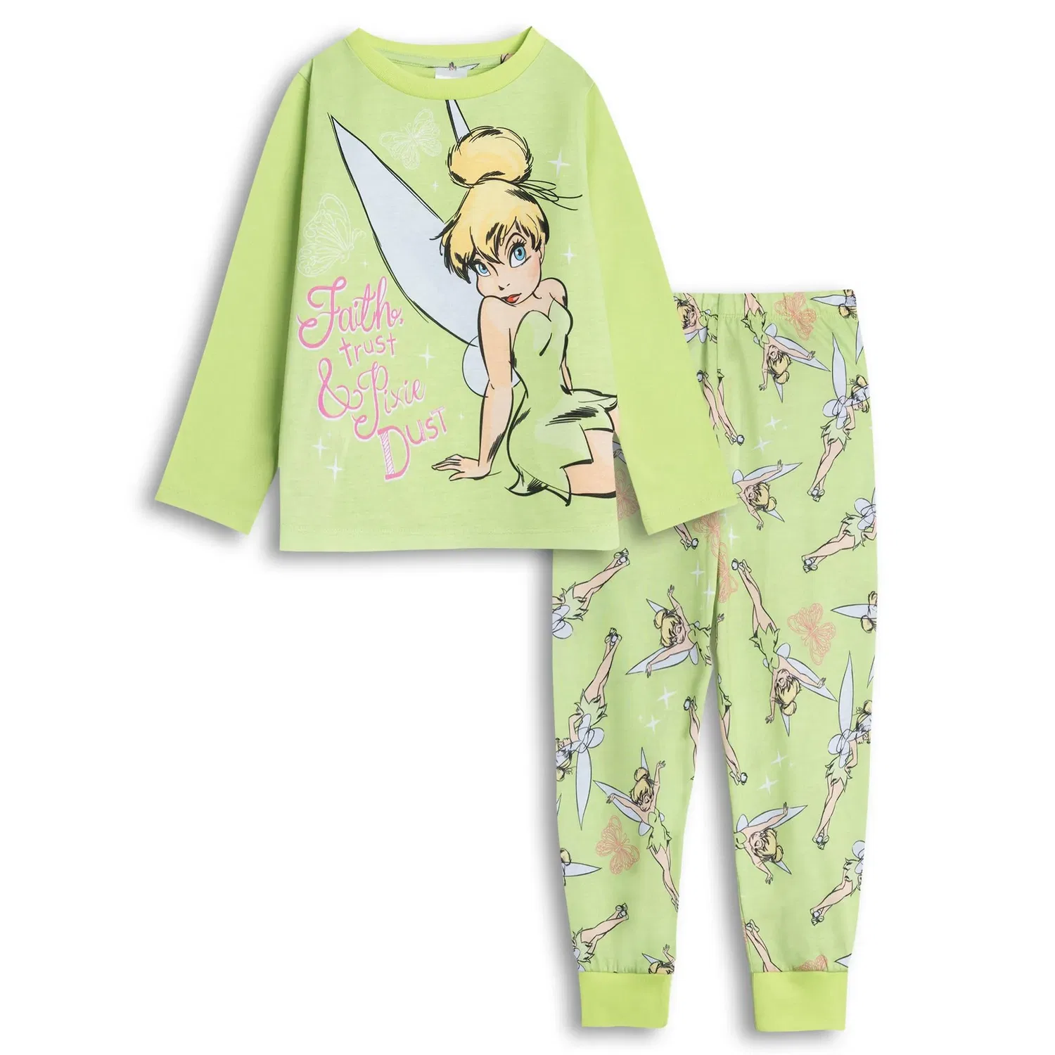 Пижама Tinkerbell Disney зеленая, зеленый