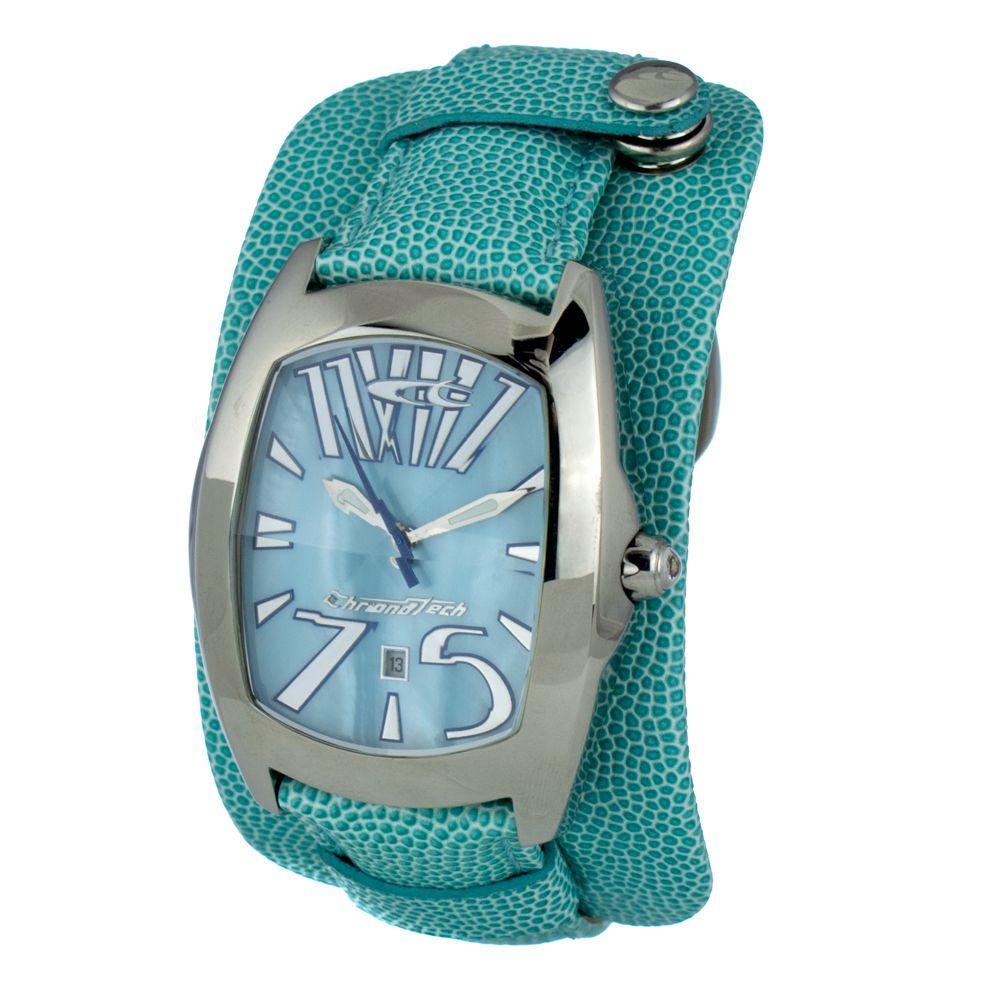 

Часы из синей кожи Chronotech, Blue
