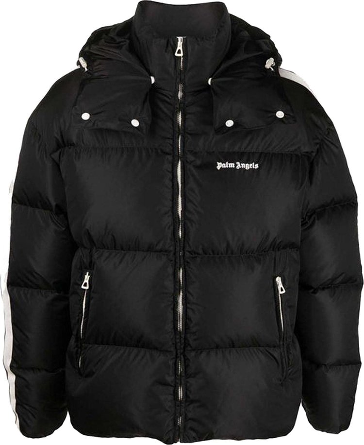 

Куртка Palm Angels Hooded Track Down 'Black/White', черный