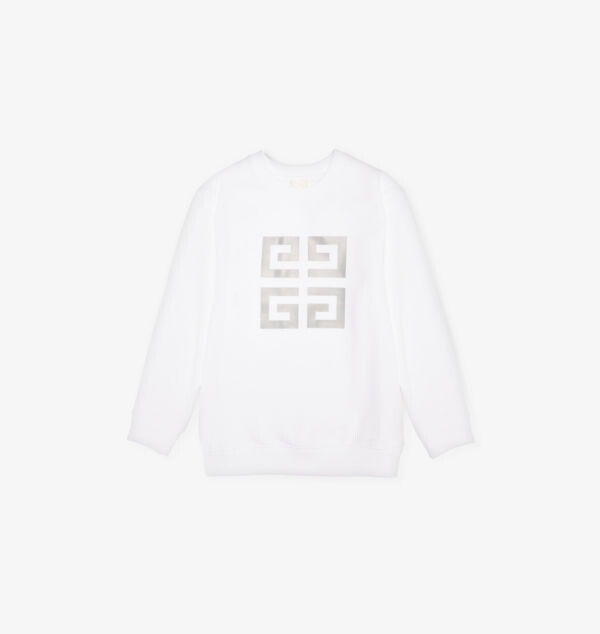 

Свитшот из хлопковой смеси с логотипом 6-12+ лет Givenchy, белый