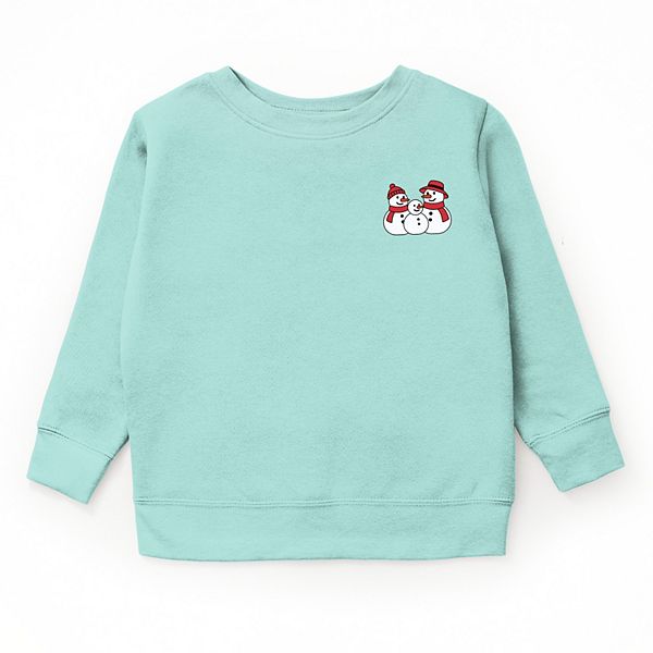 

Свитшот с принтом Snowman family The Juniper Shop, Seafoam