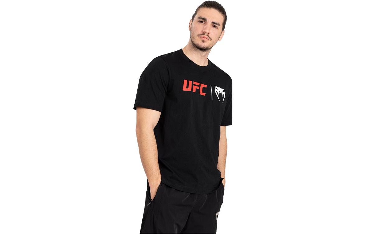 

Футболка мужская с круглым вырезом, умеренно прямого кроя VENUM, черный/красный