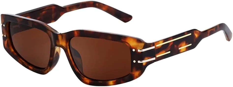 

Солнцезащитные очки в узкой прямоугольной оправе для женщин, винтажные панк-очки, солнцезащитные очки для женщин, защита от УФ-излучения UV400 LANGSER, 2