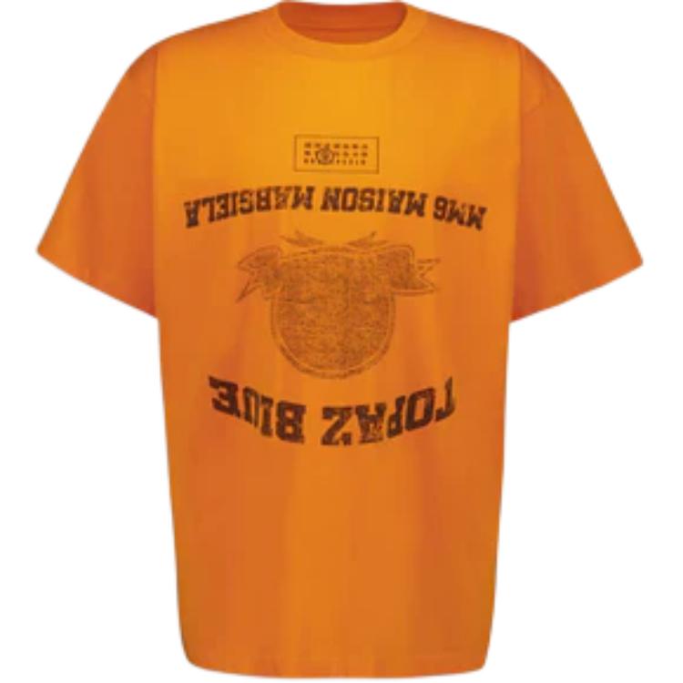 

Футболка с принтом логотипа MM6 Maison Margiela, оранжевый