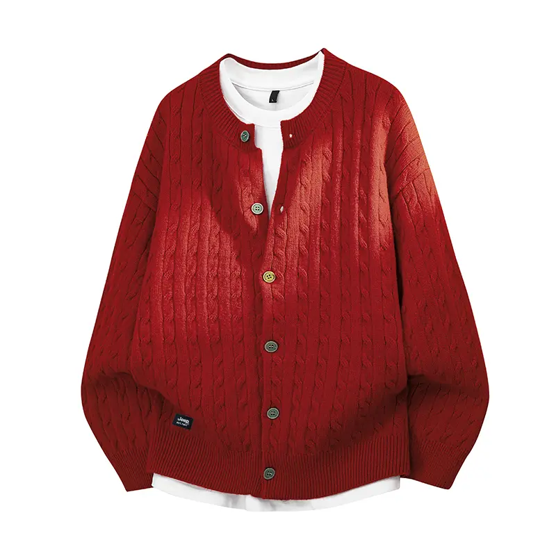 

Кардиган утолщенный с круглым вырезом унисекс Jeep, china красный