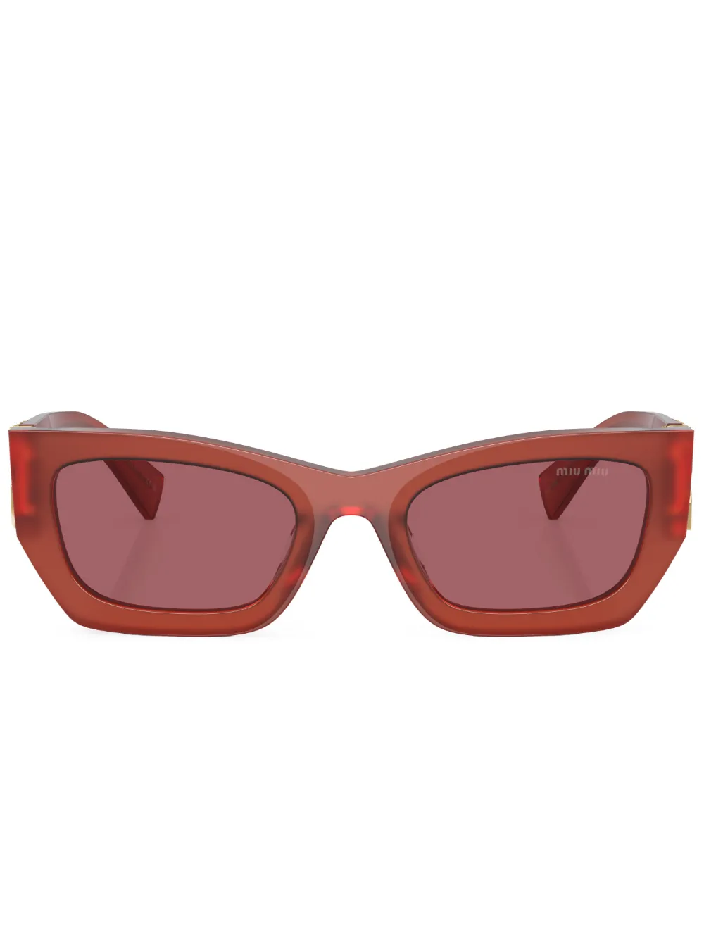 

Солнцезащитные очки в прямоугольной оправе с логотипом Miu Miu Eyewear, красный