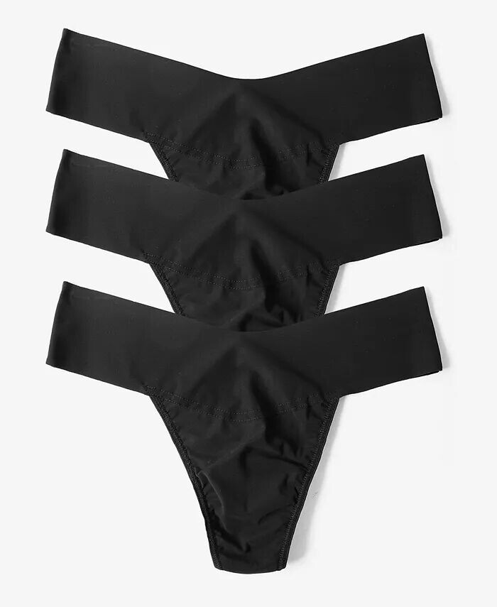 

Женские трусики-стринги Breathe Natural, 3 комплекта нижнего белья, 6J1661B3PK Hanky Panky, черный