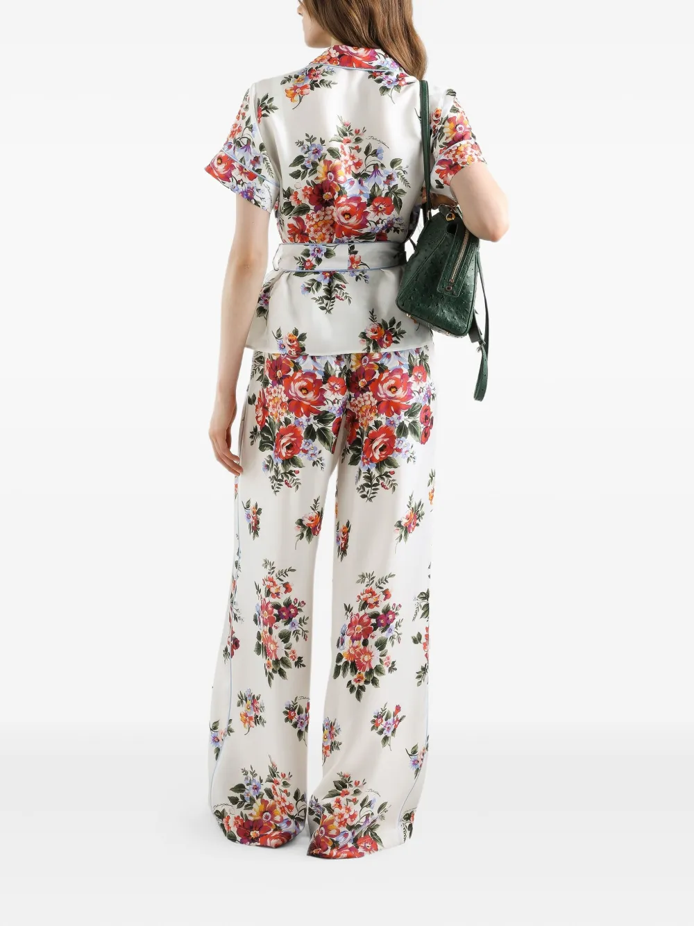 Рубашка с цветочным принтом Dolce & Gabbana, белый — фото 3