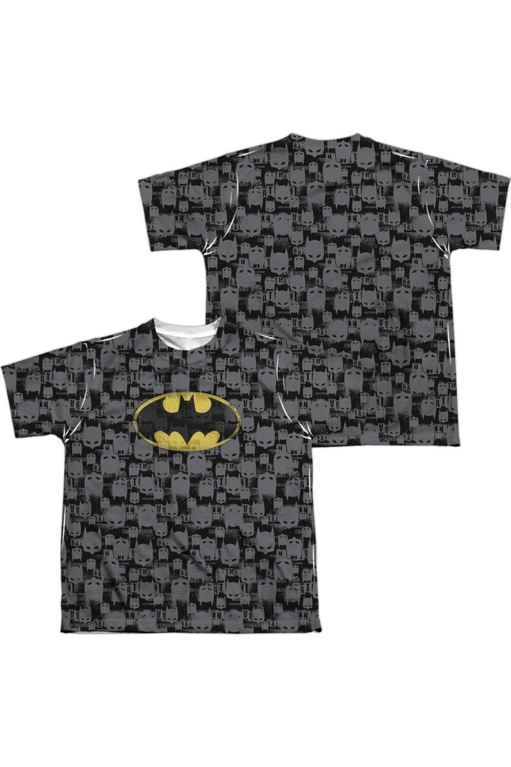 

Футболка с коротким рукавом для детей Batman Caped Crusader с принтом спереди и сзади Gildan, белый