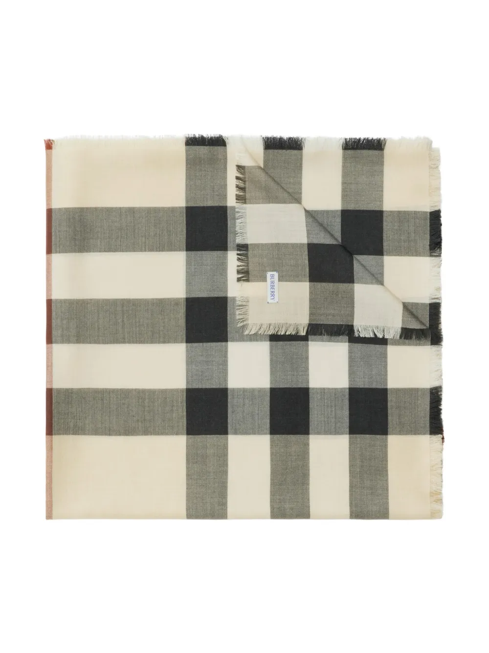 

Шарф в клетку Vintage Check с бахромой BURBERRY, нейтральный