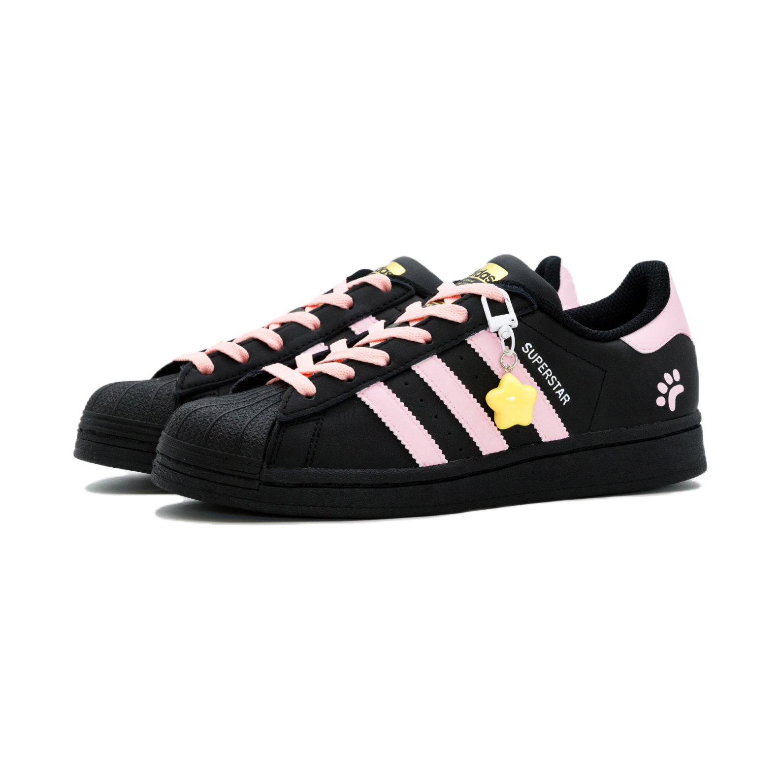 Adidas Кроссовки Originals Superstar Versatile, Trendy, Premium Feel Low top Skateboard Unisex Black Pink — фото 4