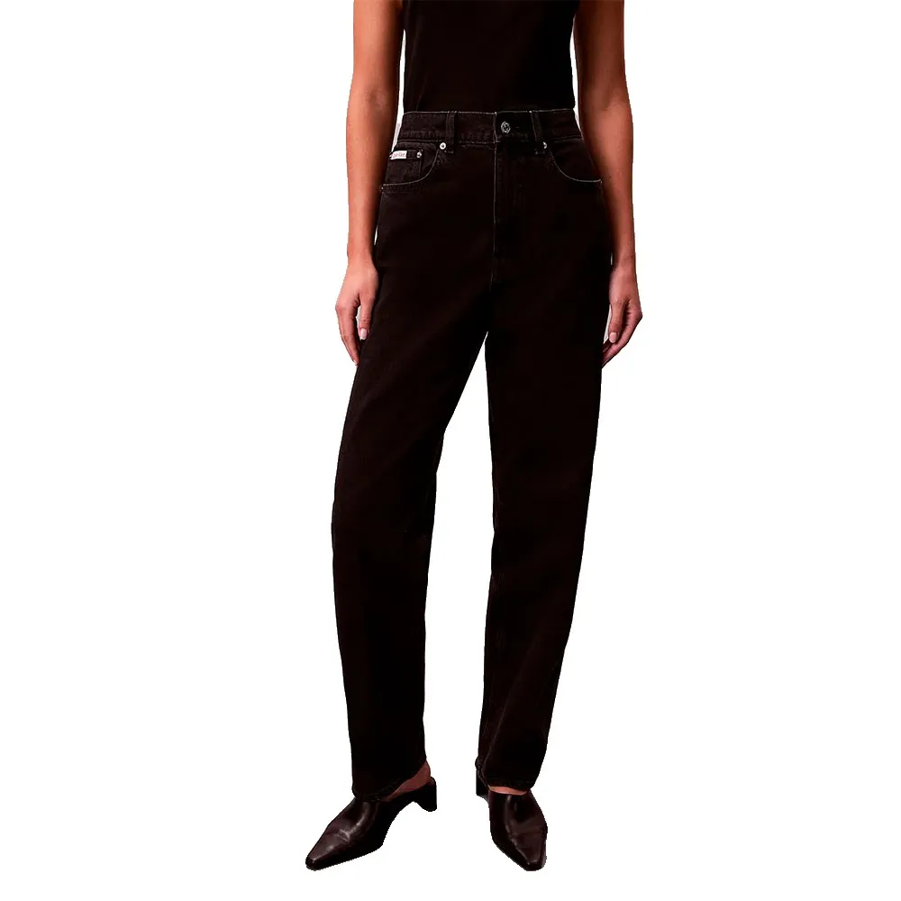 

Джинсы Calvin Klein LV047E734G, зауженный крой, высокая талия Calvin klein jeans, черный