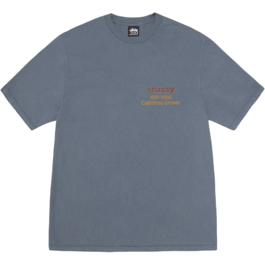 Калифорнийская футболка Pigment Dyed Stussy, синий — фото 3