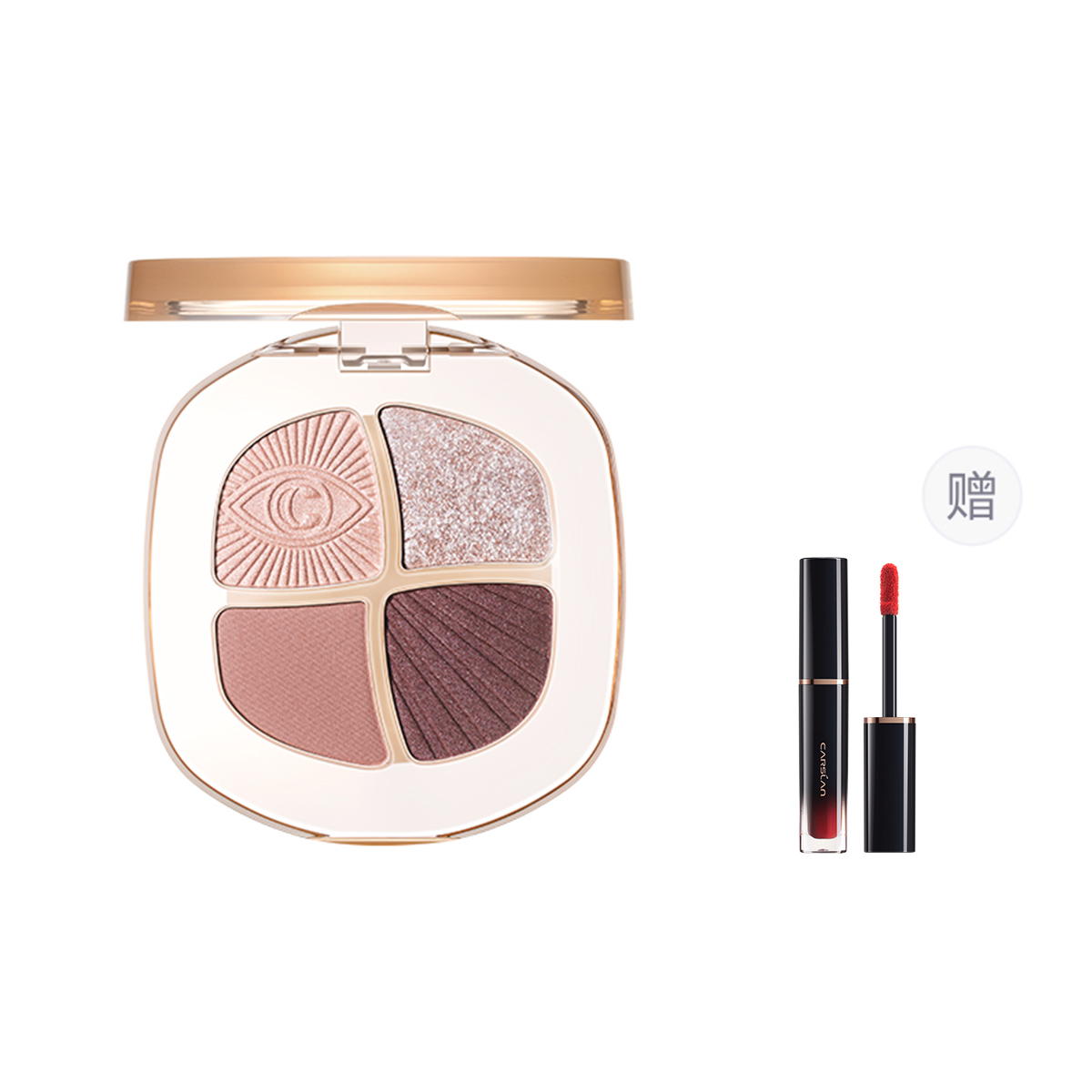 

Тени для век Lively Big Eyes Quad легко растушевываются матовые подчеркивающие контур глаз 5г Carslan