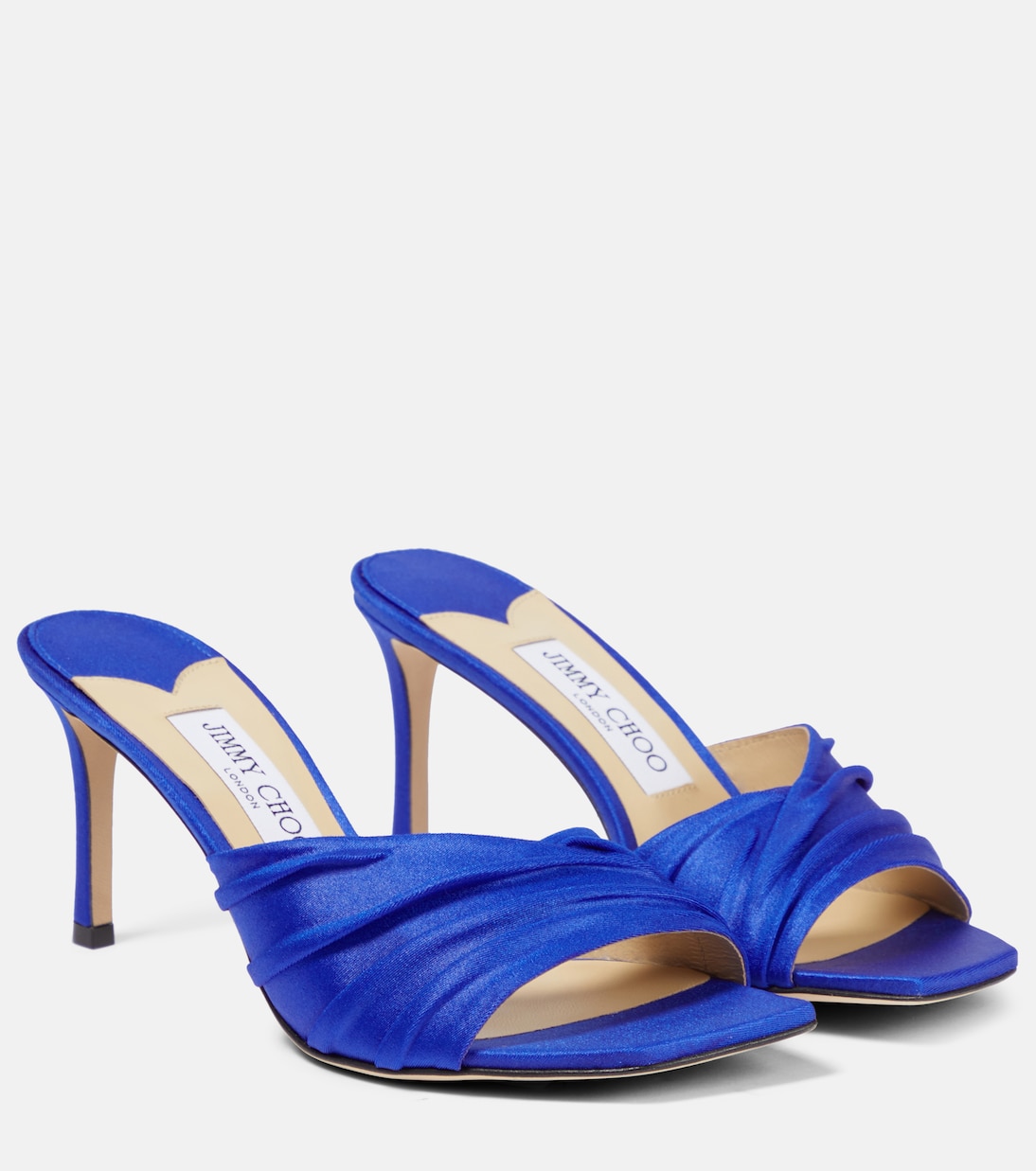 Мюли Basil 75 из джерси и кожи Jimmy Choo, Ultraviolet