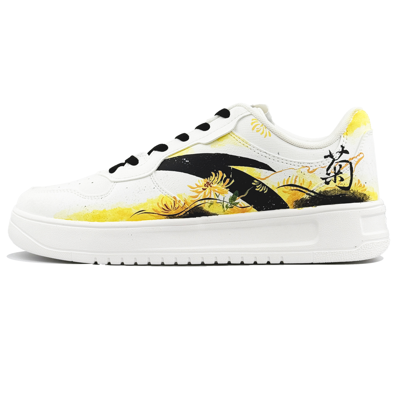 

ANTA Мужские бело-желтые скейтерские кеды с противоскользящей подошвой, легкие и дышащие, цвет White Yellow