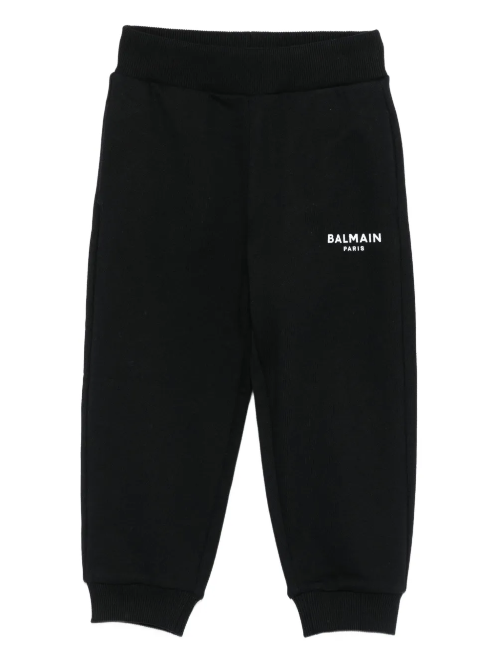 

Брюки с вышитым логотипом Balmain Kids, черный