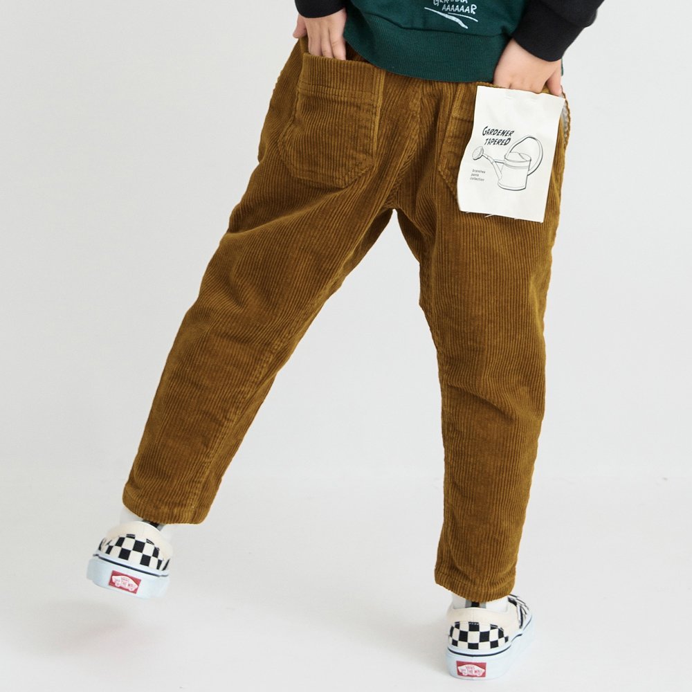 Вельветовые брюки зауженного кроя Branshes, Camel