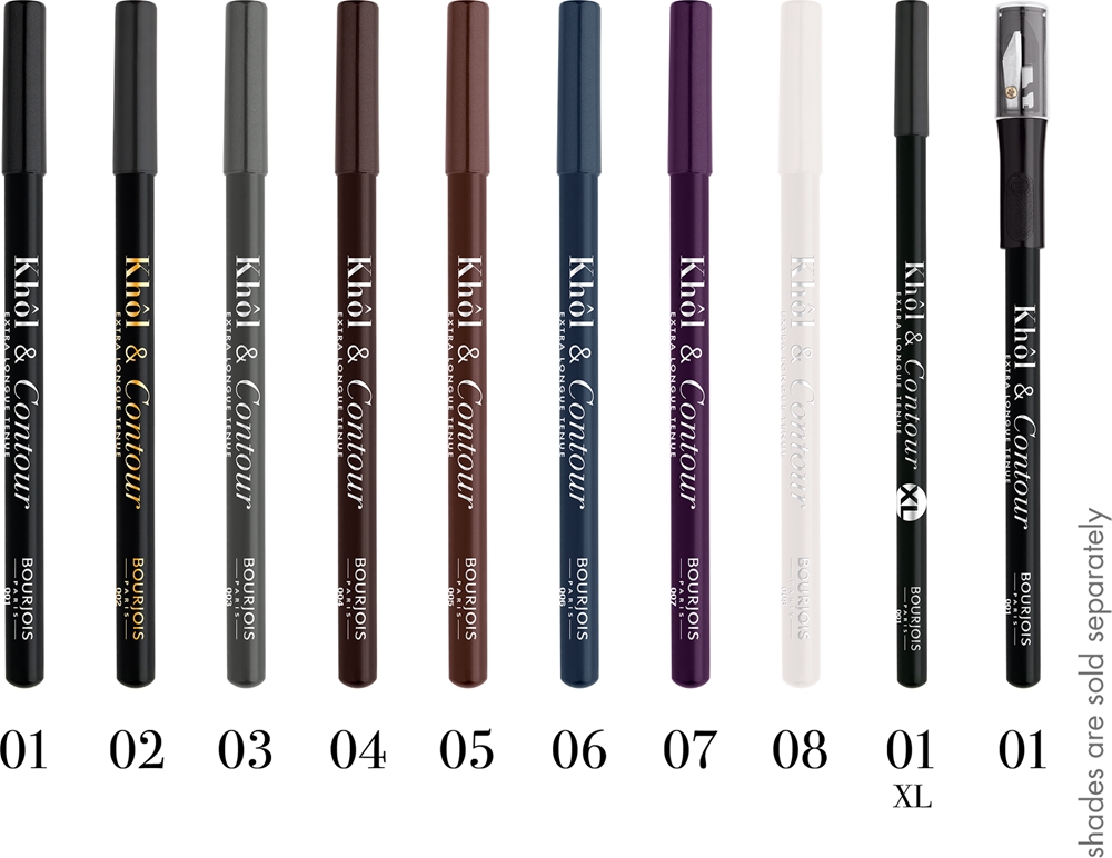 Стойкий карандаш для глаз Khôl & contour xl Bourjois, atspalvis 001 noir-issime 1,65 гр — фото 2