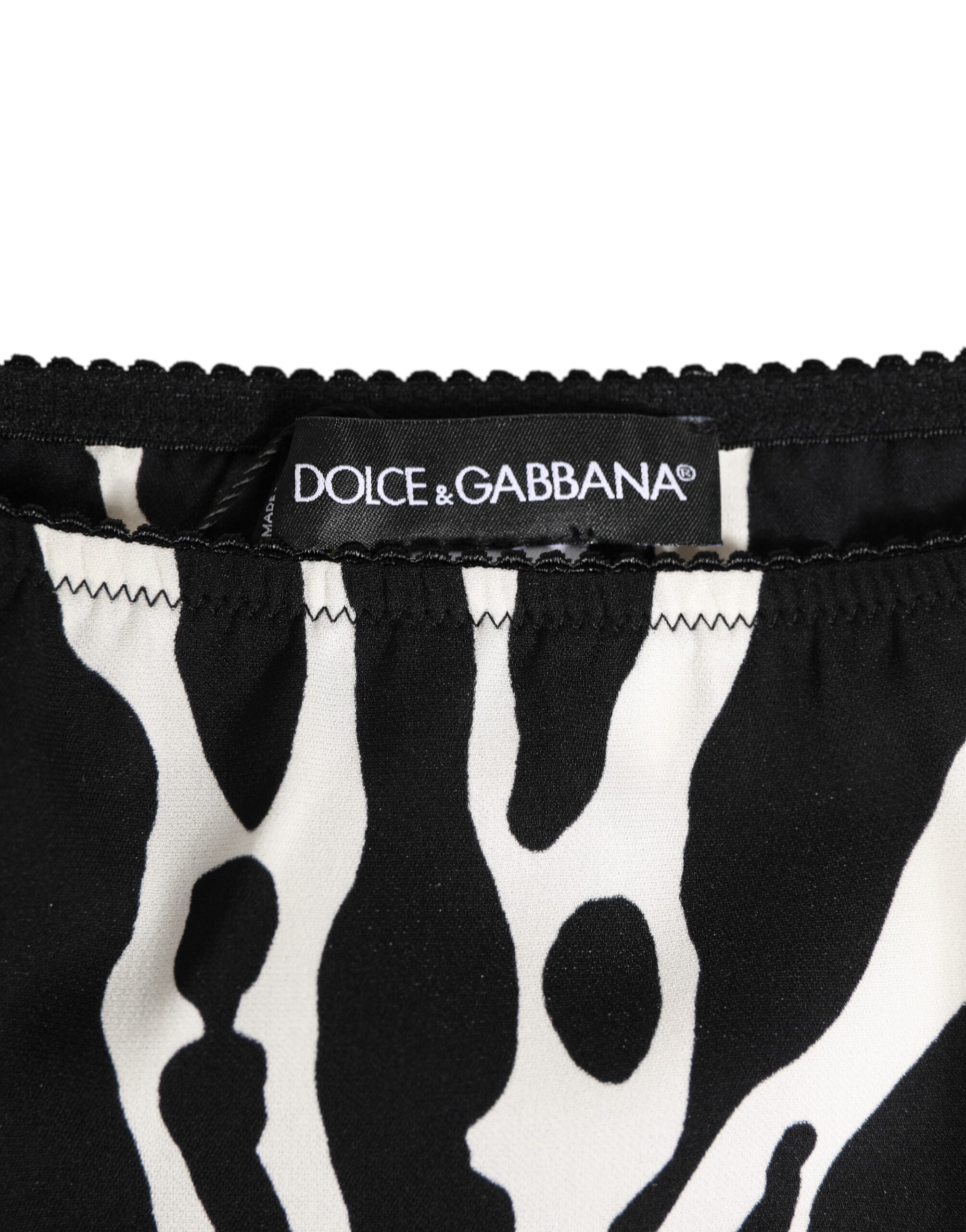 Черно-белые трусики-слипы с принтом зебры Dolce & Gabbana, черный/белый — фото 2