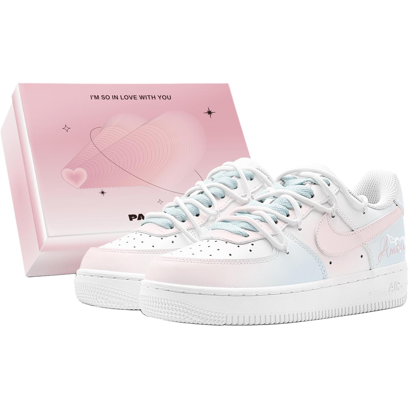 

Низкие детские кроссовки для скейтбординга Air Force 1 Frosting Love Feather для подростков Nike, Lotus Color