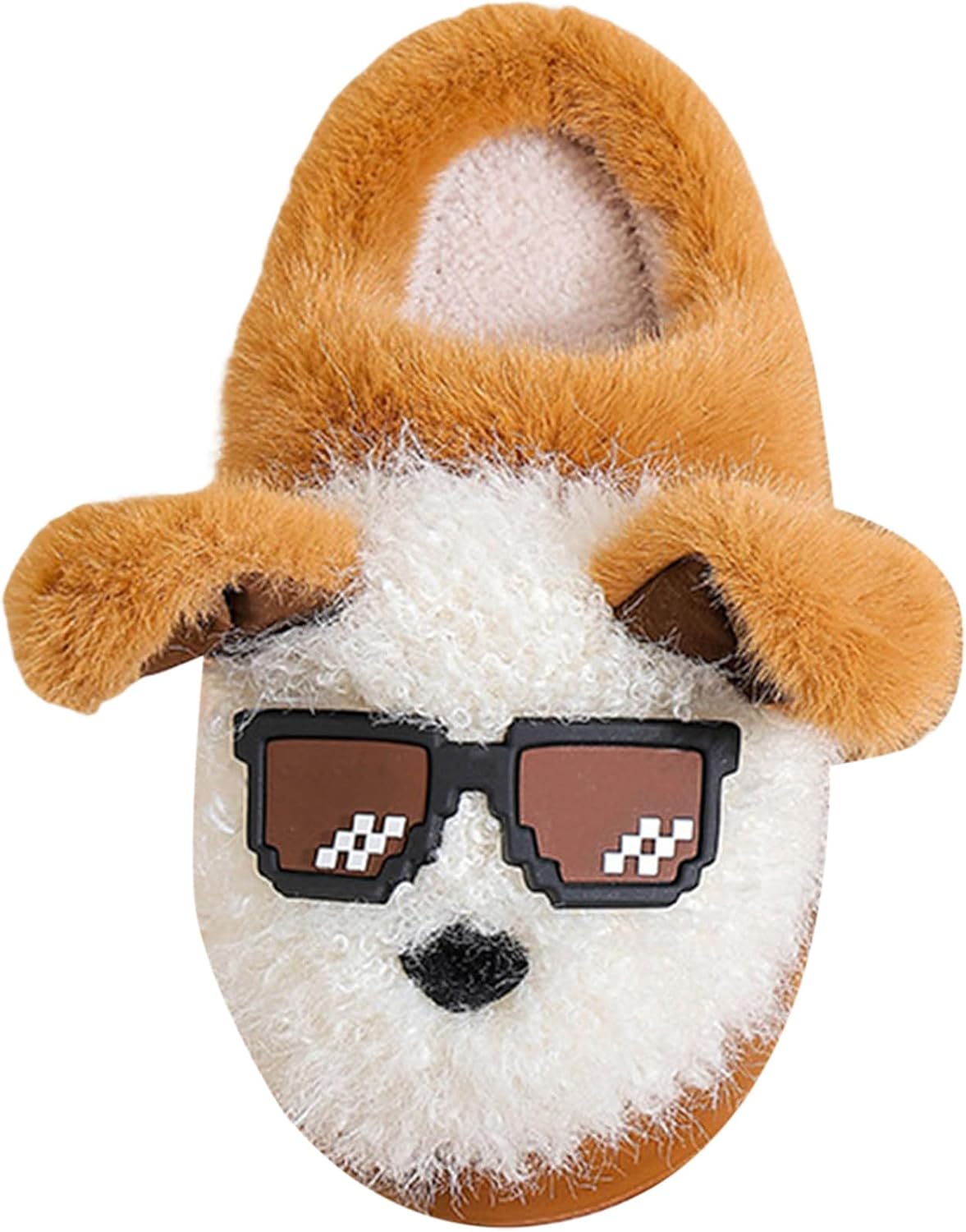 

Тапочки IWIHMIV для мальчиков и девочек, теплые мультяшные тапочки, нескользящие, для зимы, для дома, милые мультяшные тапочки для спальни, хаки