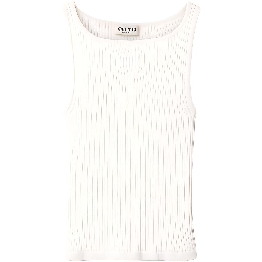 

MIU MIU Футболка-майка FW24 женская белая