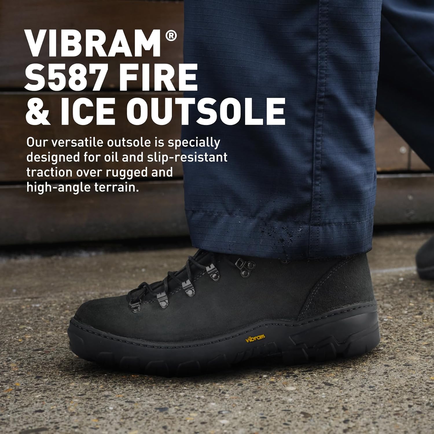 Ботинки Danner 8 Wildland Tactical для лесных пожарных, мужские и женские - из огнестойкой кожи, с электрозащитой (EH), с маслостойкой и противоскользящей подошвой, произведено в США, черный — фото 3