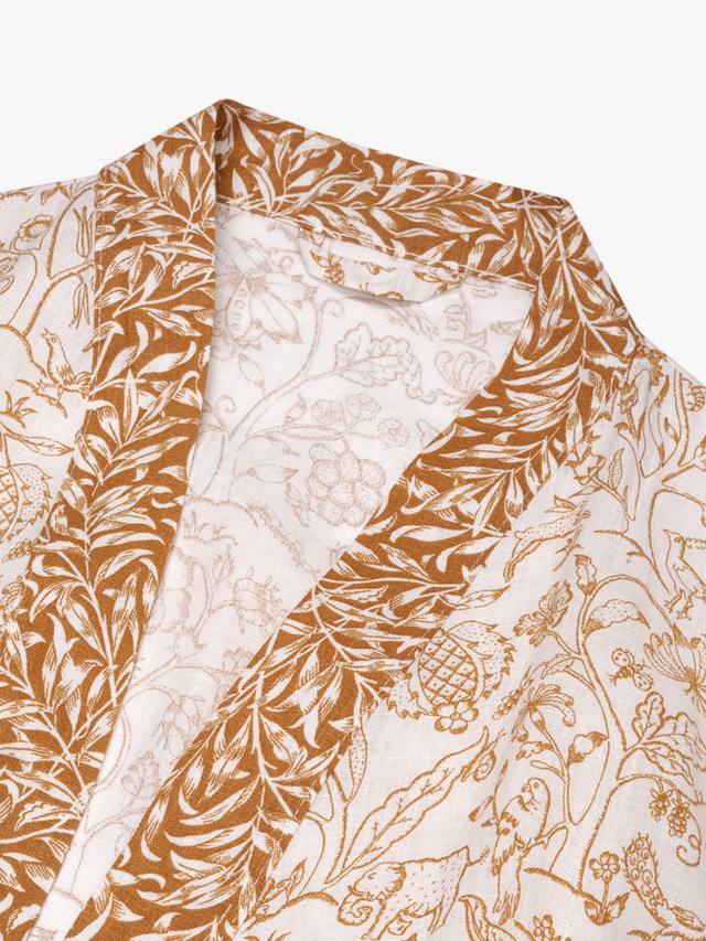 

Халат из льна Morris & Co Ernest Piglet in Bed, White/Multi