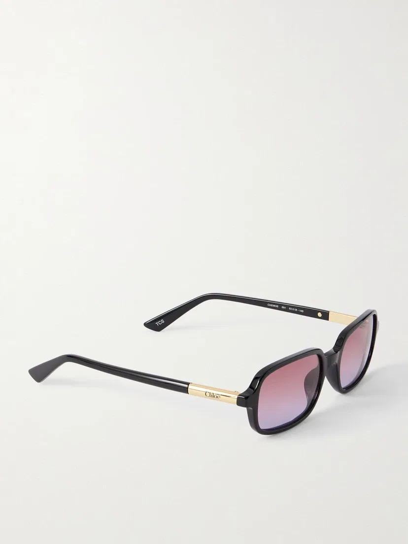 Солнцезащитные очки Judy прямоугольной формы из ацетата Chloé Eyewear, черный — фото 3